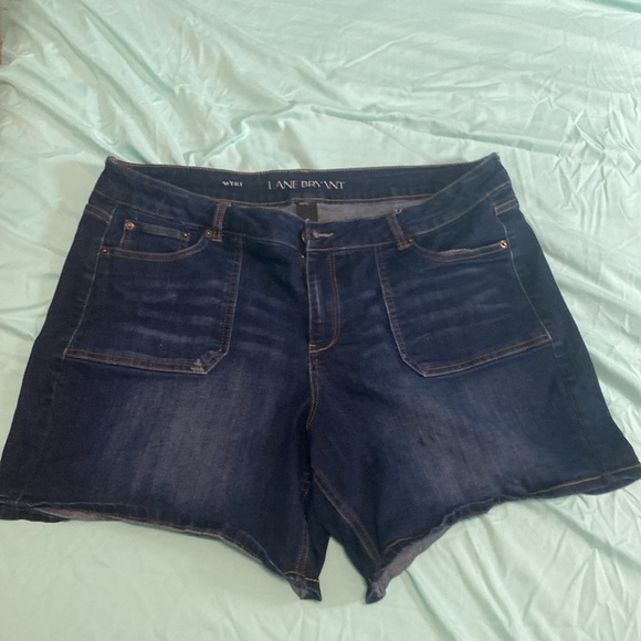 Lane Bryant 18 dark denim jean shorts womens Good condition! - Picture 5 of 5